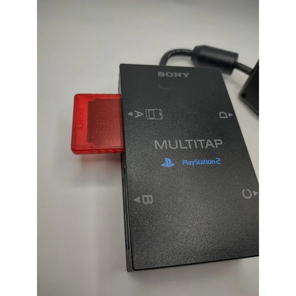 Sony Playstation 2 (PS2) Multitap Adapter SCPH-10090 OEM W/ 8MB Memory Card OEM